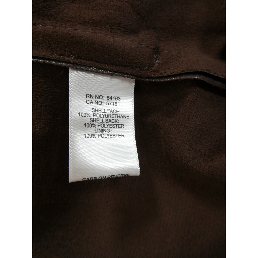 Marc New York‎ Faux Leather Trench Coat Women's Medium Brown M5MJ0365 – Belted - Picture 9 of 11